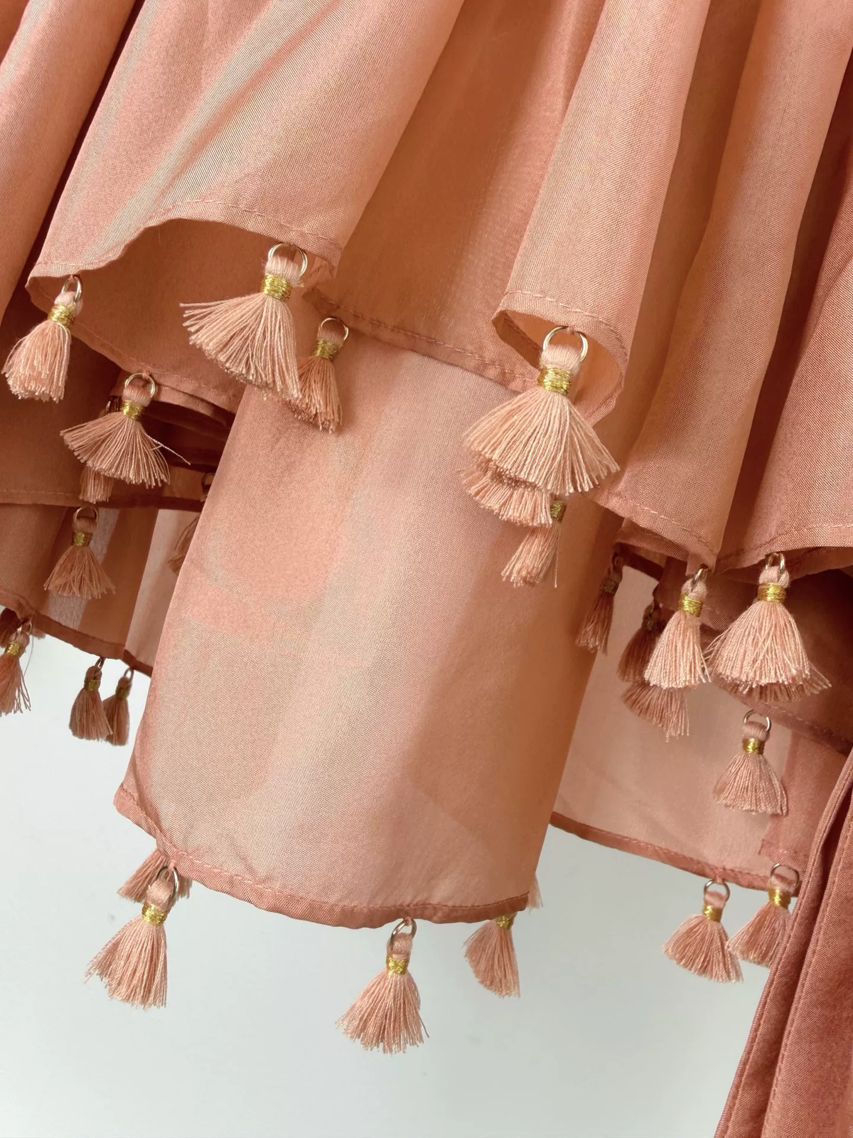 2026 New Women's Tassel Decoration Solid Color Fashion 100% Silk Set