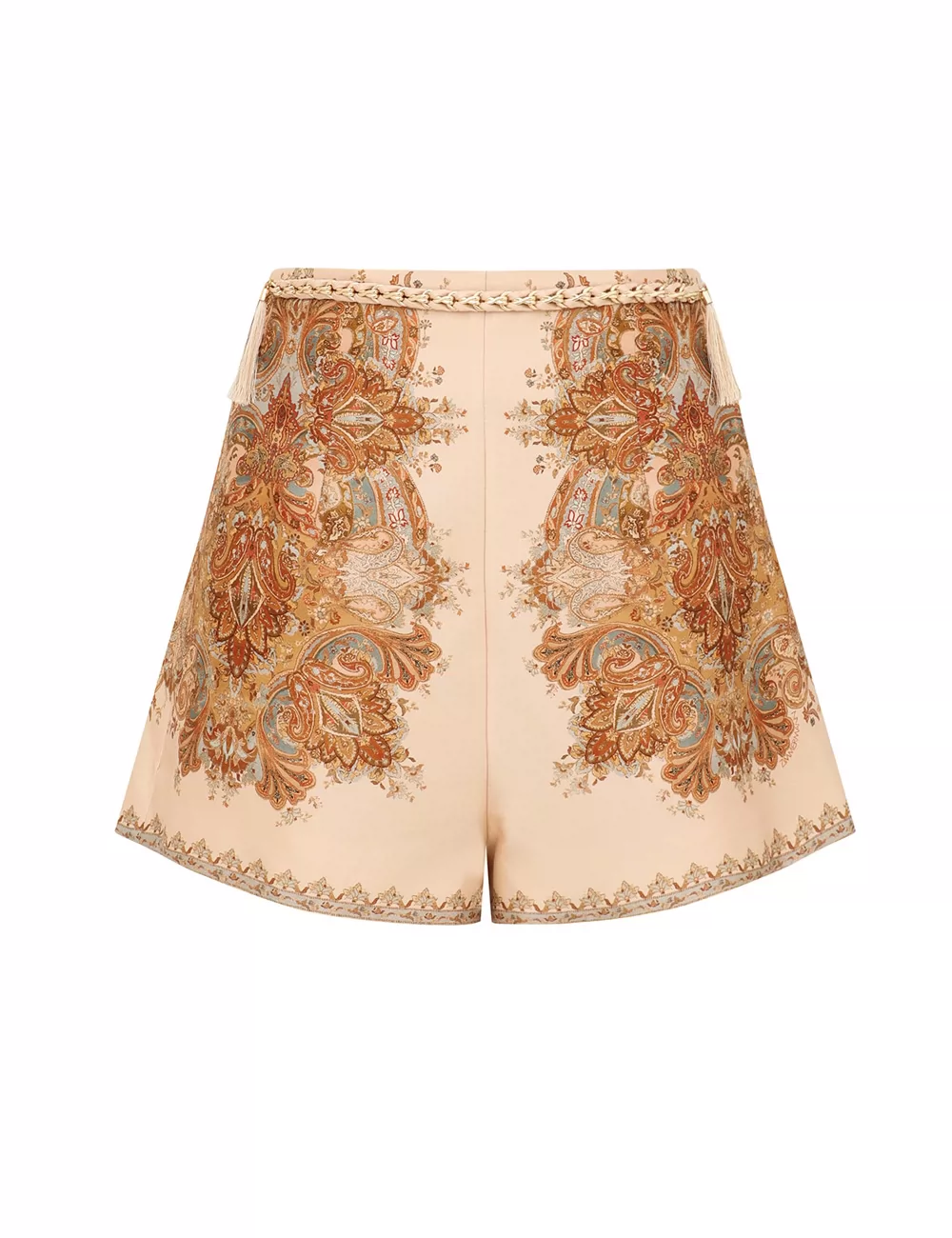 Ladies Retro Printed High Waist Casual Shorts