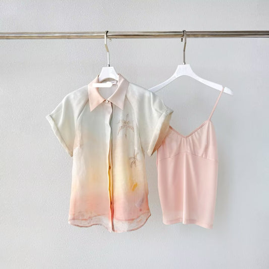 Women's Fashion Printed Long Sleeved Shirt
