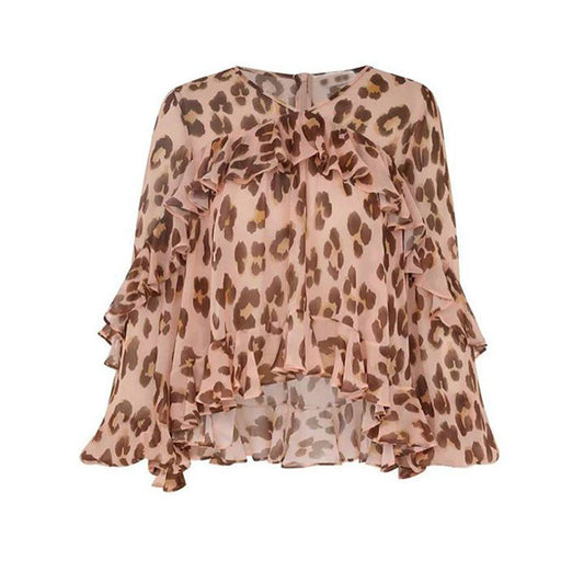 Women's Silk Leopard Print Loose and Fashionable Shirt
